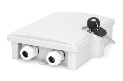 Scatola Da Esterno Ftth Per 2 Adattatori Sc/Sx O 2 Lc/Dx