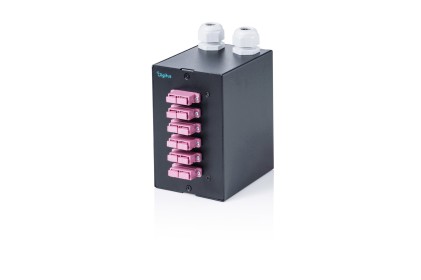 Digitus Distributore Per Guida Din A Fibre Ottiche, 6 Porte, Sc Dx/Lc Quad, Nero