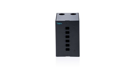 Digitus Distributore Per Guida Din A Fibre Ottiche, 6 Porte, Sc Sx/Lc Dx, Nero
