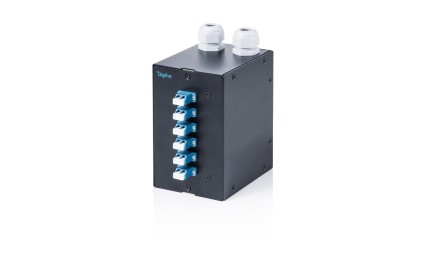Digitus Distributore Per Guida Din A Fibre Ottiche, 6 Porte, Sc Sx/Lc Dx, Nero
