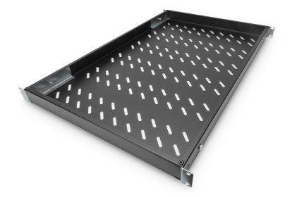 Ripiano Per Armadi Rack 19&#34; Estensione Variabile 700-900 Mm Con 4 Agganci Colore Nero