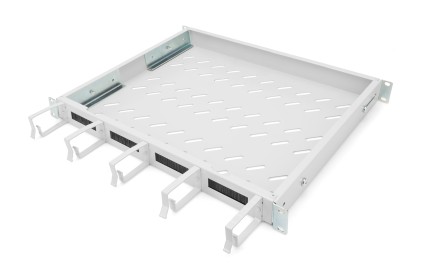 Ripiano Per Armadi Rack 19" Con Gestione Cavi Per Armadi 600 Mm Colore Grigio