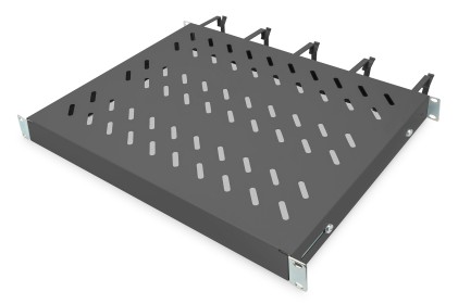 Ripiano Per Armadi Rack 19" Con Gestione Cavi Per Armadi 600 Mm Colore Nero