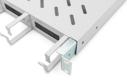 Ripiano Per Armadi Rack 19&#34; Con Gestione Cavi Per Armadi 800 Mm Colore Grigio