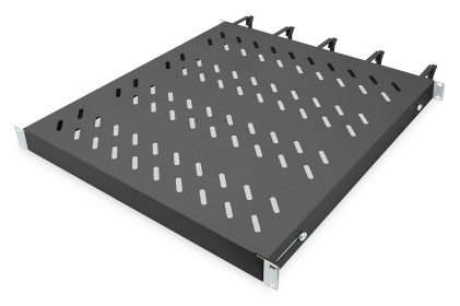 Ripiano Per Armadi Rack 19&#34; Con Gestione Cavi Per Armadi 800 Mm Colore Nero