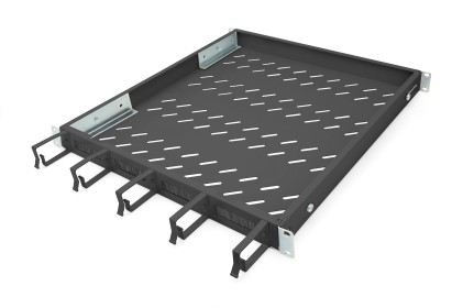 Ripiano Per Armadi Rack 19&#34; Con Gestione Cavi Per Armadi 800 Mm Colore Nero