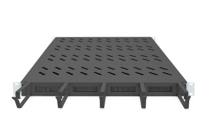 Ripiano Per Armadi Rack 19&#34; Con Gestione Cavi Per Armadi 800 Mm Colore Nero