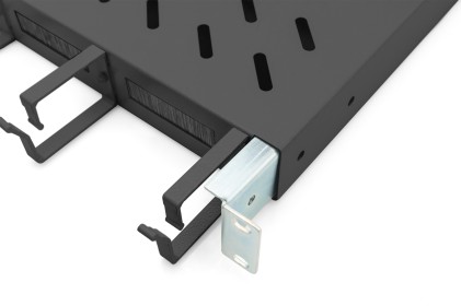 Ripiano Per Armadi Rack 19&#34; Con Gestione Cavi Per Armadi 800 Mm Colore Nero