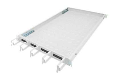 Ripiano Per Armadi Rack 19&#34; Con Gestione Cavi Per Armadi 1000 Mm Colore Grigio