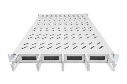 Ripiano Per Armadi Rack 19&#34; Con Gestione Cavi Per Armadi 1000 Mm Colore Grigio