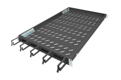 Ripiano Per Armadi Rack 19" Con Gestione Cavi Per Armadi 1000 Mm Colore Nero