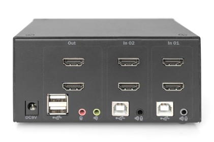 Switch Kvm 2 Porte 4K, Doppio Schermo Hdmi<Sup>®</Sup> Usb