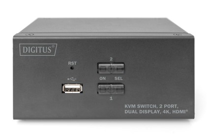Switch Kvm 2 Porte 4K, Doppio Schermo Hdmi<Sup>®</Sup> Usb