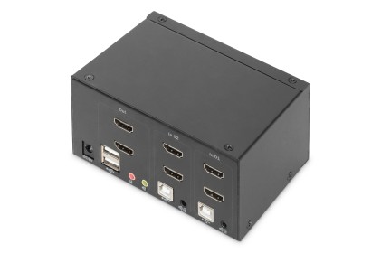 Switch Kvm 2 Porte 4K, Doppio Schermo Hdmi<Sup>®</Sup> Usb