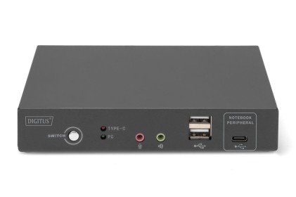Switch Kvm, 2 Porte, 4K30Hz, Usb-C/Usb/Hdmi In, Hdmi Out, Rete