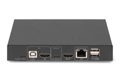 Switch Kvm, 2 Porte, 4K30Hz, Usb-C/Usb/Hdmi In, Hdmi Out, Rete