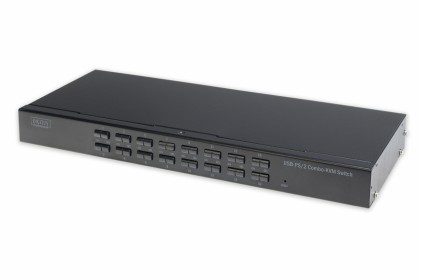 Switch Kvm Per Tastiera Mouse Usb/Ps2 E Video Vga Con 16 Pc