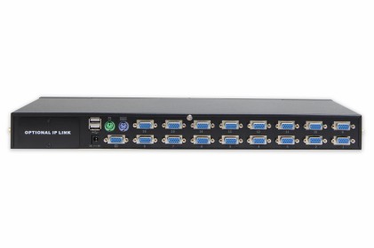 Switch Kvm Per Tastiera Mouse Usb/Ps2 E Video Vga Con 16 Pc