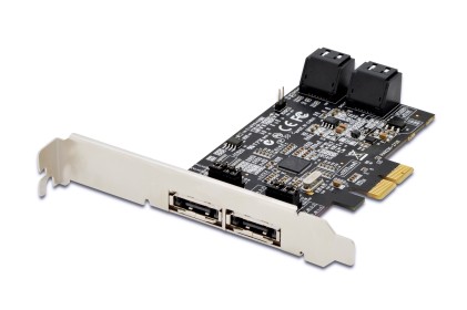 Scheda Aggiuntiva Pci Express Sata Ii Con 4 Connettori Sata Ii
