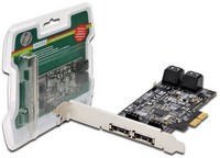 Scheda Aggiuntiva Pci Express Sata Ii Con 4 Connettori Sata Ii