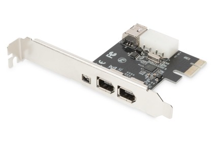Scheda Aggiuntiva Pci Express 2+1 Porta Firewire Ieee1394A Con Staffa Normale + Low Profile