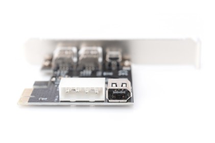 Scheda Aggiuntiva Pci Express 2+1 Porta Firewire Ieee1394A Con Staffa Normale + Low Profile