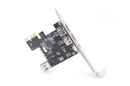Scheda Aggiuntiva Pci Express 2+1 Porta Firewire Ieee1394A Con Staffa Normale + Low Profile