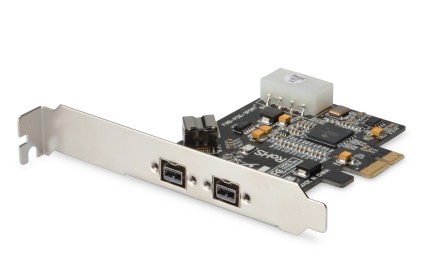 Scheda Pci-Express Firewire Con 2 Porte Ieee1394B 9 Poli Esterne E 1 Interna