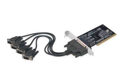 Scheda Aggiuntiva Interfaccia Seriale Rs232 Pci 9 Poli Maschio 4 Porte