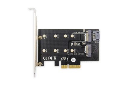 Scheda Add-On M.2 Ngff/Nvme Ssd Pciexpress Supporta Chiavi B, M E B+M, Dimensioni 80, 60, 42 E 30 Mm
