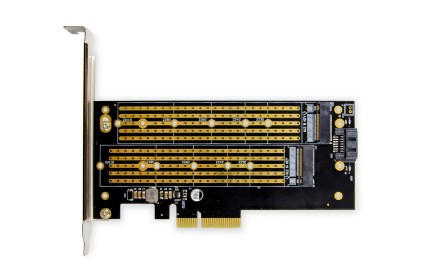 Scheda Add-On M.2 Ngff/Nvme Ssd Pci-Express Supporta Chiavi B, M E B+M, Dimensioni Da 30-110Mm