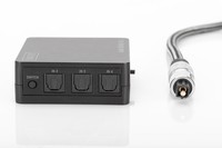 COMMUTATORE TOSLINK PER 4 DISPOSITIVI (DVD, CONSOLE ETC) CON 1 IMPIANTO AUDIO TOSLINK