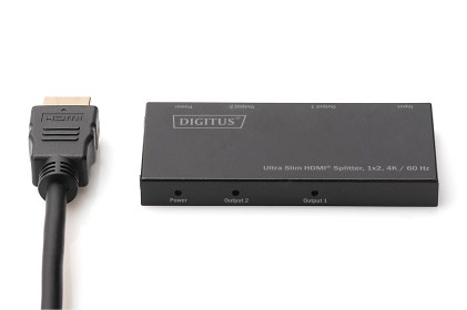Splitter Ultra Slim Hdmi, 1X2, 4K/60Hz Hdr, Hdcp 2.2, 18 Gbps, Micro Usb Power
