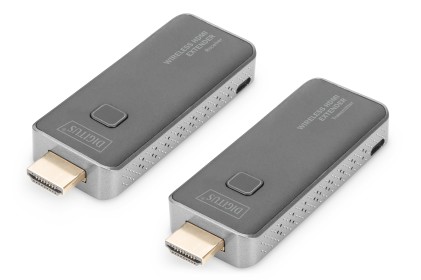 Set Dispositivi Wireless Hdmi Per Presentazioni 1-1 Con Trasmettitore + Ricevitore 50 Mt Full Hd Digitus