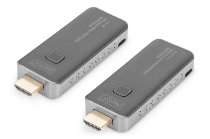 Set Dispositivi Wireless Hdmi Per Presentazioni Trasmettitore + Ricevitore 50 Mt Full Hd Digitus