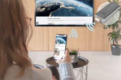 Set Dispositivi Wireless Hdmi Per Presentazioni Trasmettitore + Ricevitore 50 Mt Full Hd Digitus