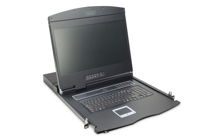 Console Tft 19" Per Rack 19" Con Switch Kvm 8 Porte Cat 5 Tastiera Italiana