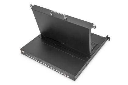 Console Kvm Modulare Hd Lcd Con Tft Da 17", Connessione Kvm Hdmi A 16 Porte, Touchpad, Layout Tastiera Italiana