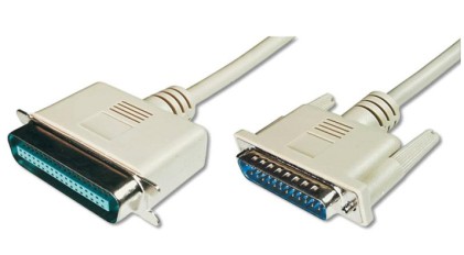 Cavo Per Stampante Parallela Pressofuso Bidirezionale Connettori 25 Poli/36Poli Centronics Viti Lunghe Mt. 1.8