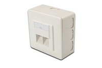 Presa Doppia A Muro Rj45 Schermata Stp Cat.5E 2 Connettori 8 Poli (Dn-9002-N)