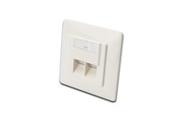 Presa Doppia A Incasso Rj 45 Categoria 5E Schermata Stp Cm 8 X 8 (Dn-9001/B5-N)