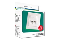 Presa Doppia A Incasso Rj 45 Categoria 5E Schermata Stp Cm 8 X 8 (Dn-9001/B5-N)