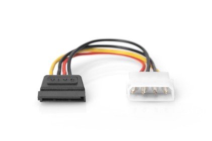 Cavo Adattatore Alimentazione Serial Ata 15 Poli/4 Pin Cm.0.15 (Ak-Sata-Pc 015)