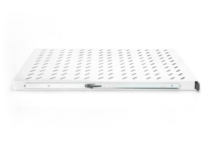 Ripiano Per Armadio Estraibile Su Binari Telescopici 1 Unita&#39; Profondita&#39; 720 Mm. Grigio Ral 7035 Carico 80 Kg. Con Viti (Per Linea Server)