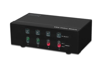 Video Matrix Connettori 15 Poli Femmina 2 Entrate 4 Uscite