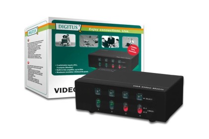 Video Matrix Connettori 15 Poli Femmina 2 Entrate 4 Uscite