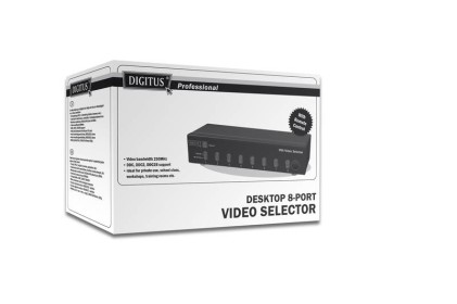 Switch Selettore Video Vga 15 Poli 8 Pc 1 Monitor Con Telecomando (Ds-46100)