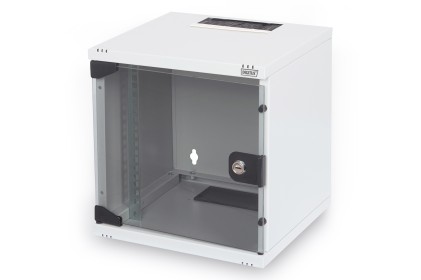 Armadio Rack 10" 5 Unit&agrave; In Acciaio Laccato Colore Grigio Mm. 291(L) X 300(P) X 314(A)