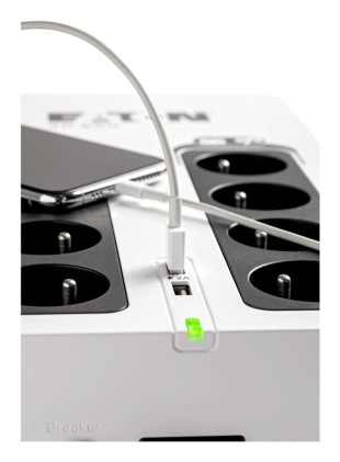 Eaton 3S Gen2 Ups Din, 850 Va 510W Ingr: Schuko Usc: (4) Schuko (4) Schuko Solo Surge Com Usb Tower