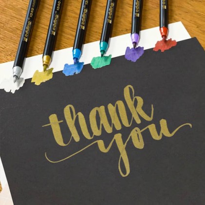 Edding 1340 marcatore Oro, Blu metallizzato, Verde metallizato, Rosso metallico, Viola metallico 6 pz